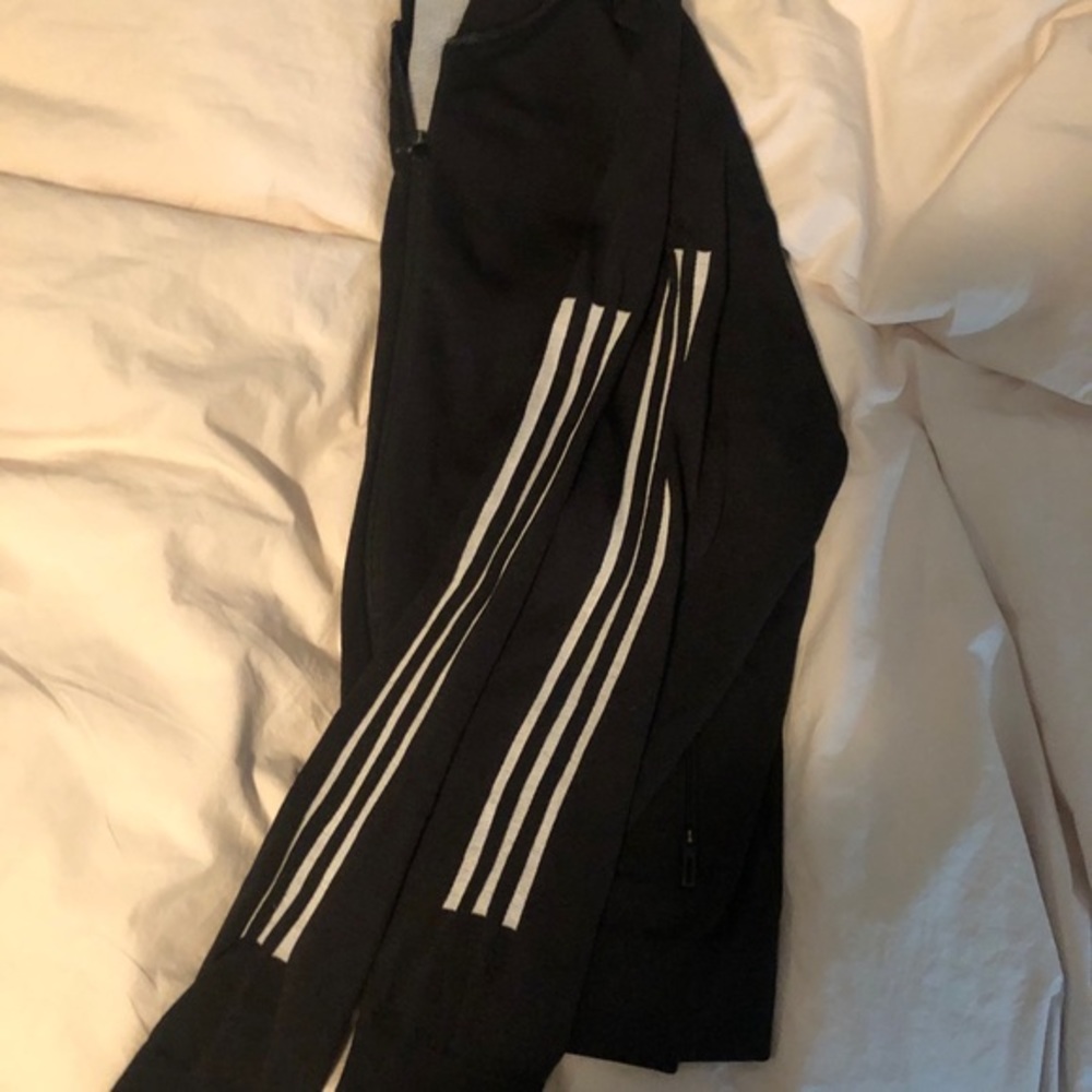 Black Adidas Full‎ Zip 3 Stripes Track Jacket - Picture 5 of 5